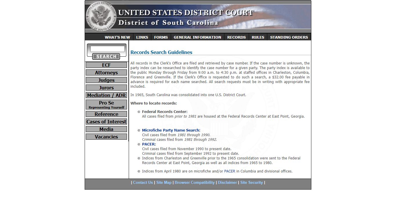 SCD - Searching for Case Information